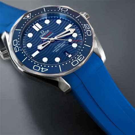 omega seamaster with leather strap|omega rubber strap original.